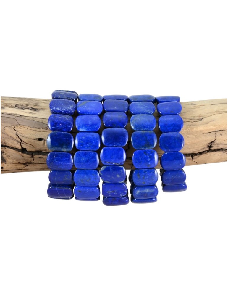 Platte lapis lazuli armband