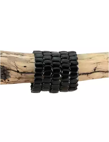 Pulsera de turmalina negra plana