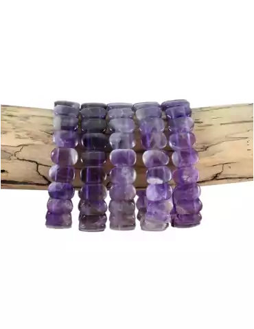 Flacher Amethyst-Armband