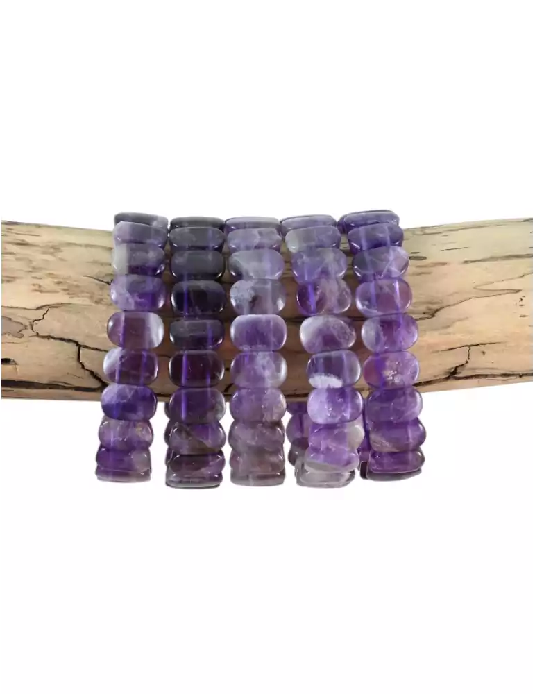 Flat amethyst bracelet