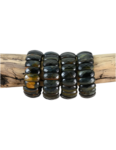 XL-Armband mit Facettenschliff aus Falkenauge