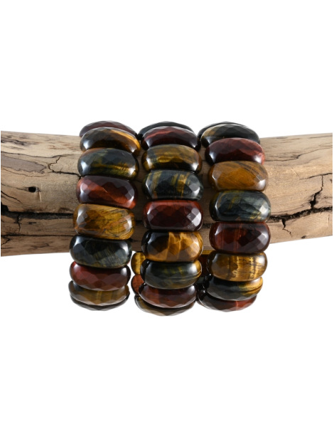 Bracelet XL facettes 3 oeils