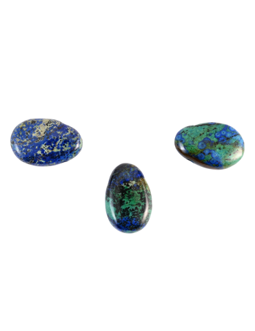 Ciondoli forati in azzurrite malachite lotto x3 AA