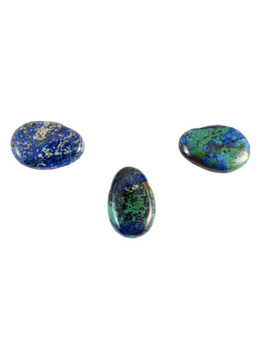 Pierced pendants Azurite Malachite set x3 AA