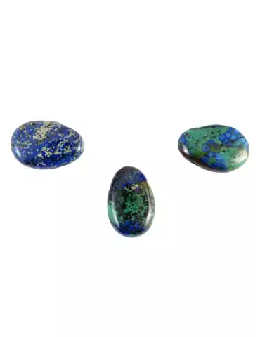 Pierced pendants Azurite Malachite set x3 AA