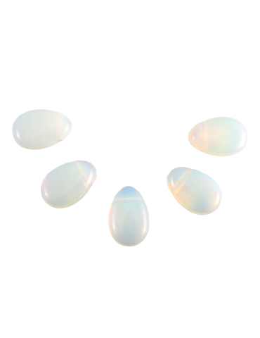 Pierced Opaline Pendants lot x5