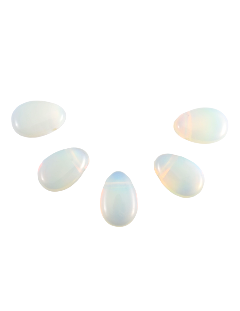  Pierced Opaline Pendants lot x5