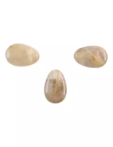 Pendentifs percés travers Quartz rutile lot x3 A