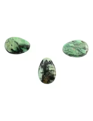  Pendenti perforati attraverso Variscite lotto x3 AA