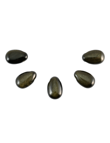Pierced pendants through Golden Obsidian lot x5 AA