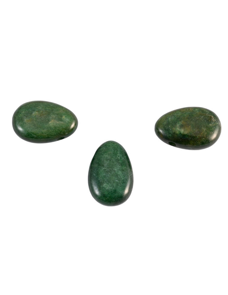  Pierced Pendants Fuchsite lot x3 AA