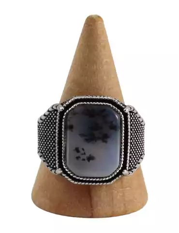 Bague argent homme 16 agate