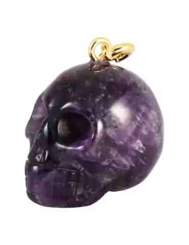 Amethyst Skull Pendant