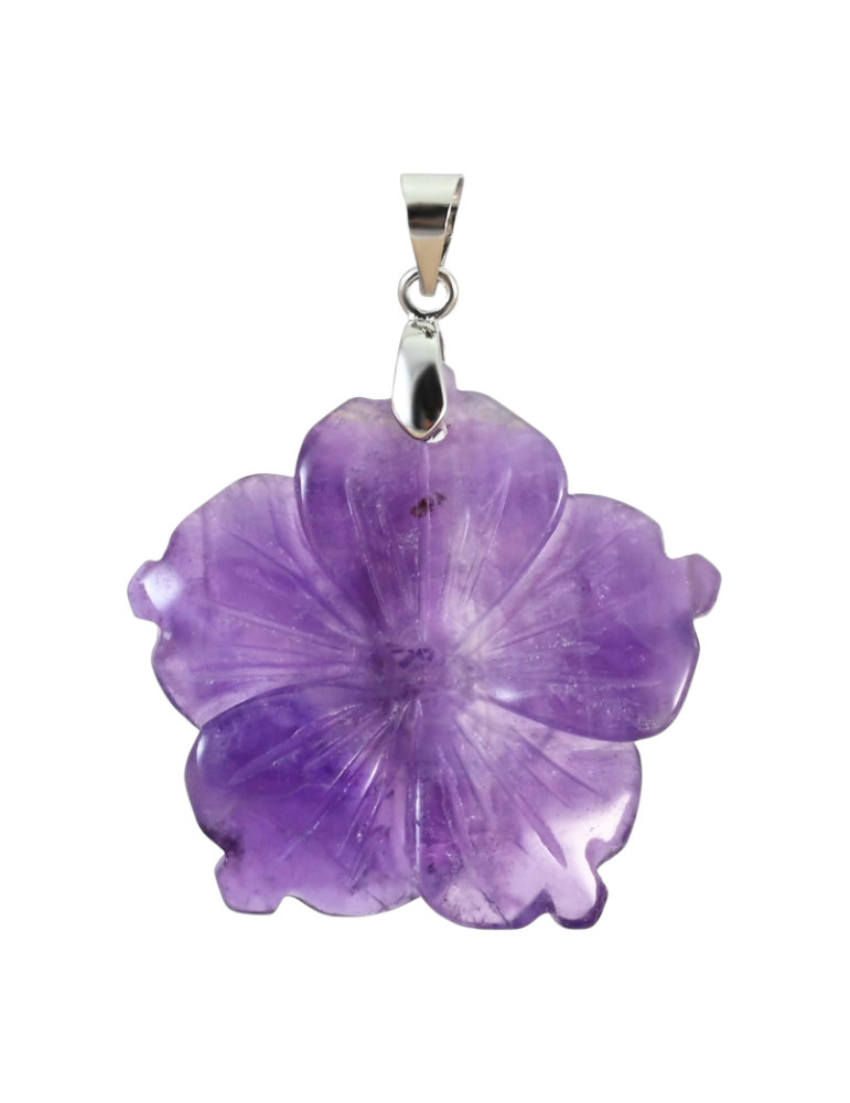 Hibiscus bloem hanger in Amethist