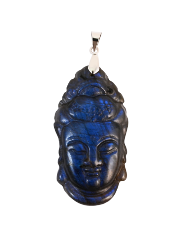 Copia del pendente testa di Buddha in labradorite AA