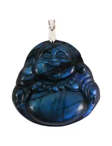 Laughing Buddha Labradorite XL AA Pendant