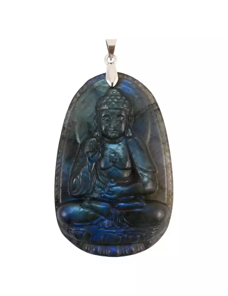 Pendentif Siddhârta labradorite AA