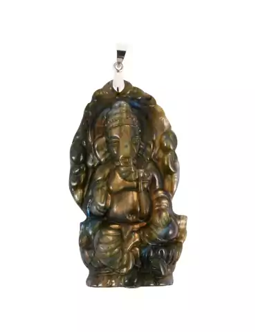 Pendente Ganesh labradorite AA