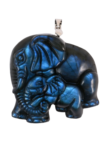 Ciondolo elefante labradorite AA