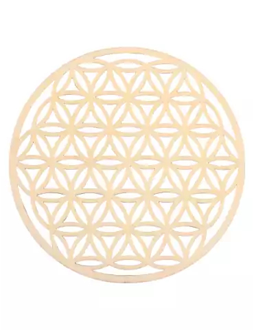 Open Flower of Life in Wood...