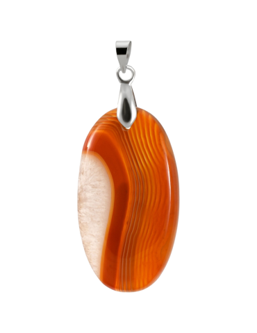 AA banded carnelian pendant