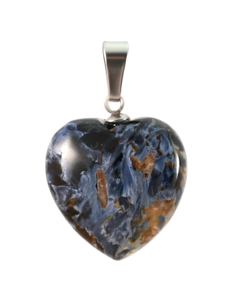 Pietersite heart pendant