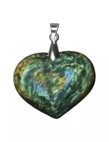 Double-sided obsidian heart...