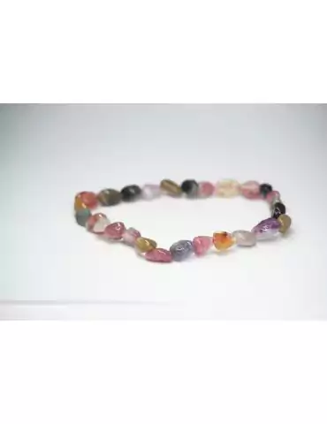 Bracelet Tourmaline melon d'eau petit galet