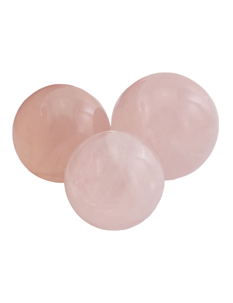 Rose quartz marbles 2 cm