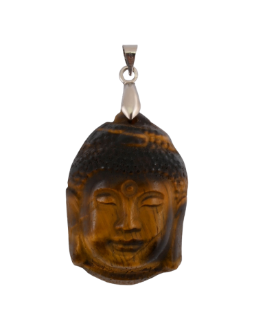 Siddhartha head pendant with AB tiger eye