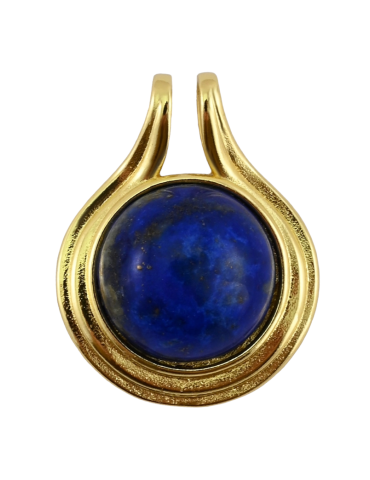 Gold lapis lazuli pendant