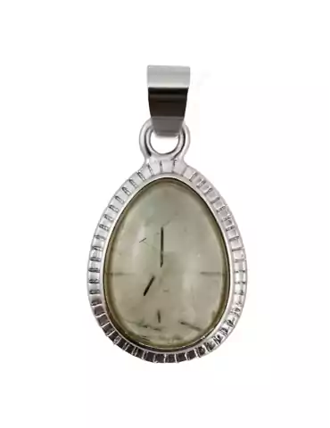 Prehnite drop pendant