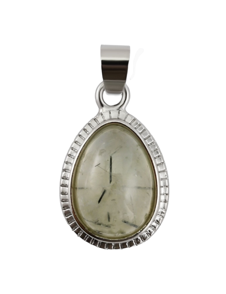 Prehnite drop pendant