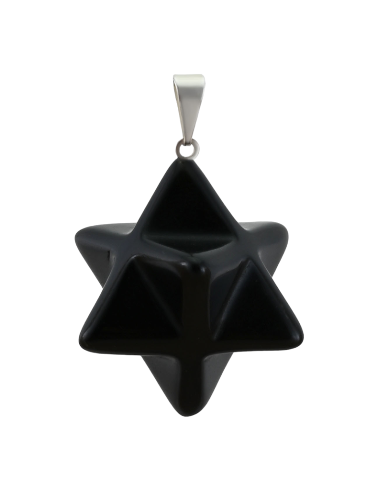 Merkaba hanger obsidiaan