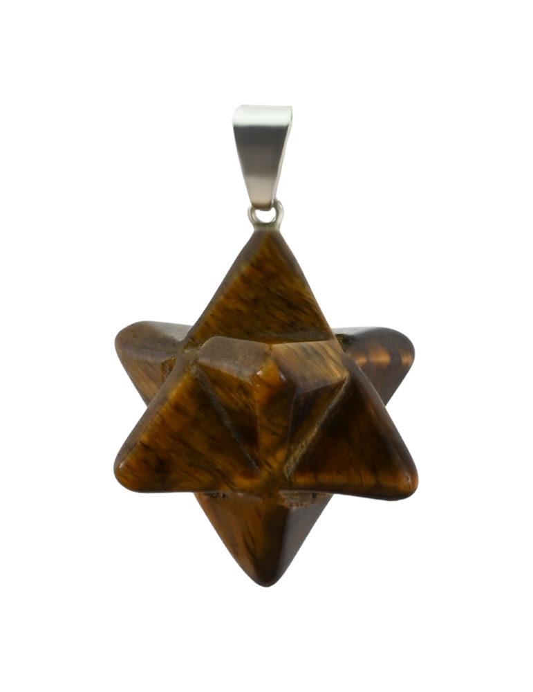 Tiger eye merkaba pendant