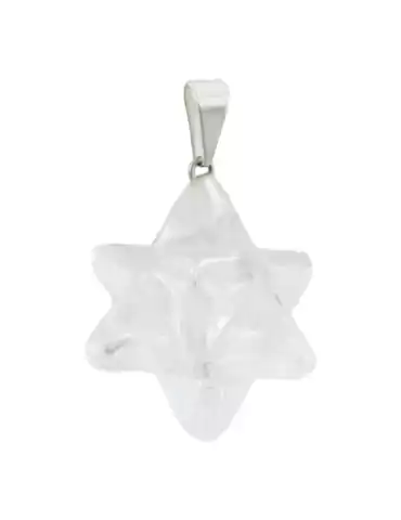 Pendentif merkaba cristal de roche