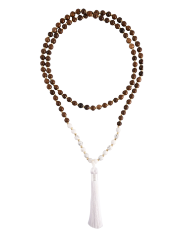 Mala Howlite + Madeira 108 contas