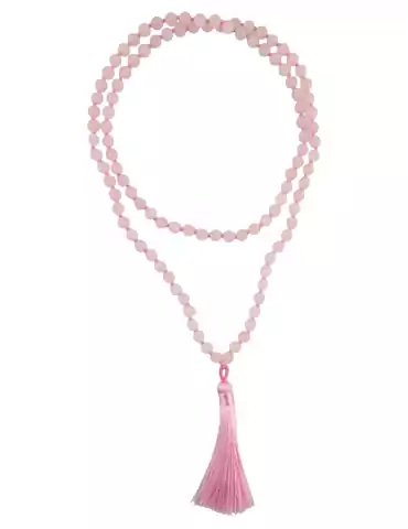 Mala Quartz rose 108 perles