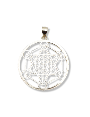 Metatron pendant carved in 925 silver