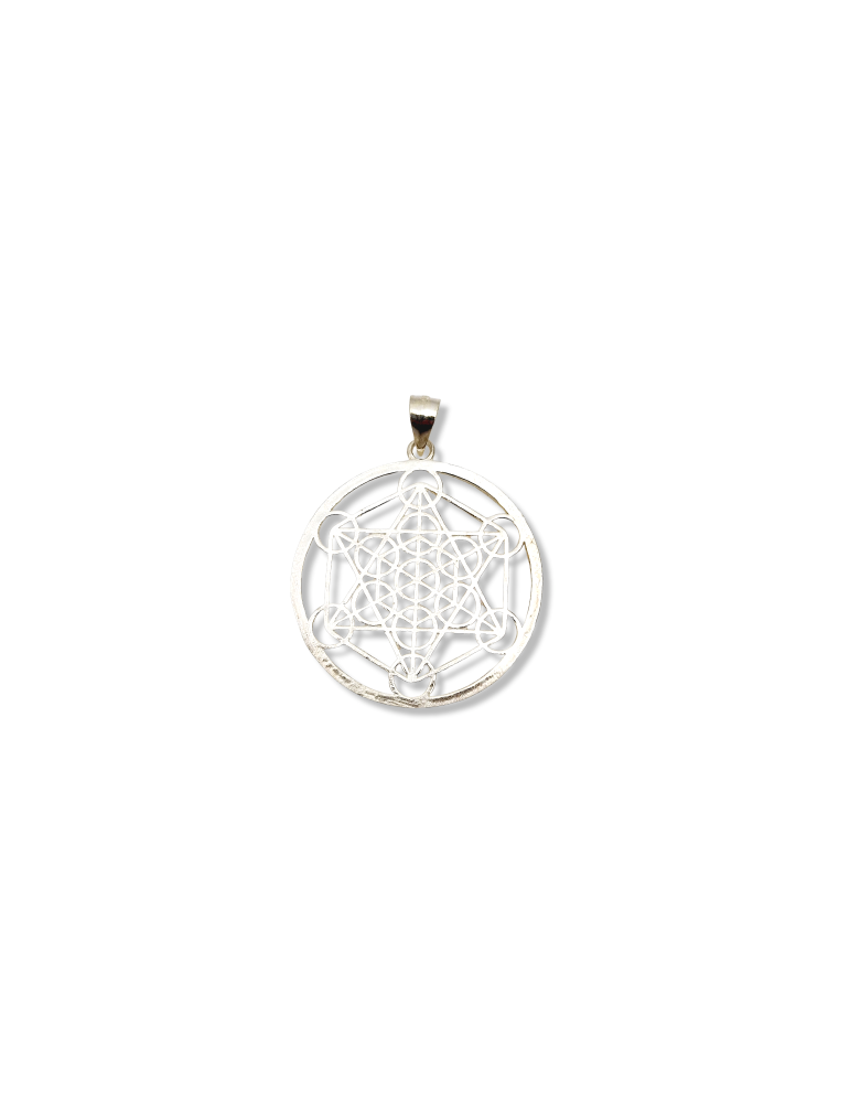 Metatron pendant carved in 925 silver