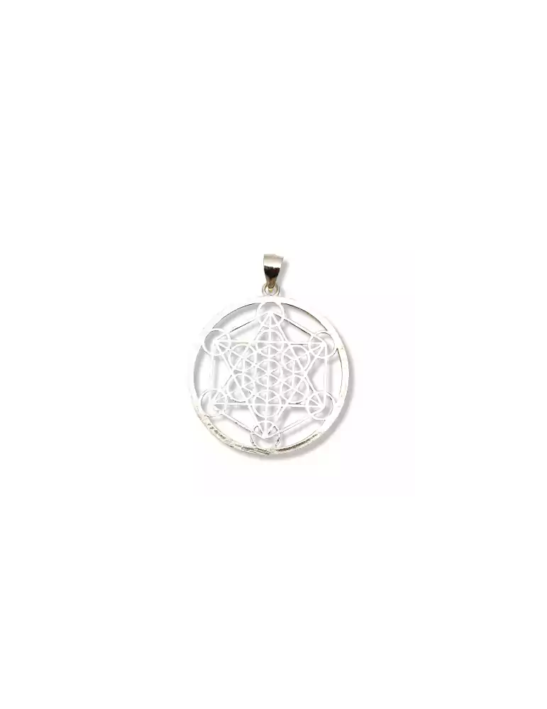 Pendentif Métatron sculpté argent 925