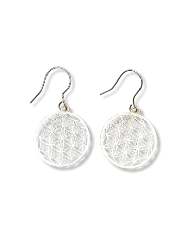 925 Silver Flower of Life Earrings