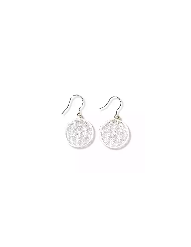 925 Silver Flower of Life Earrings