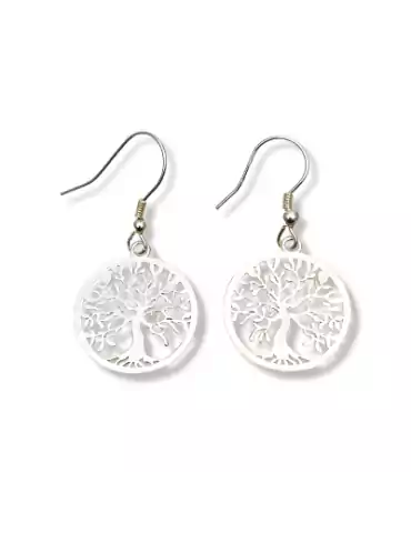 Boucles d'oreille arbre de vie argent 925