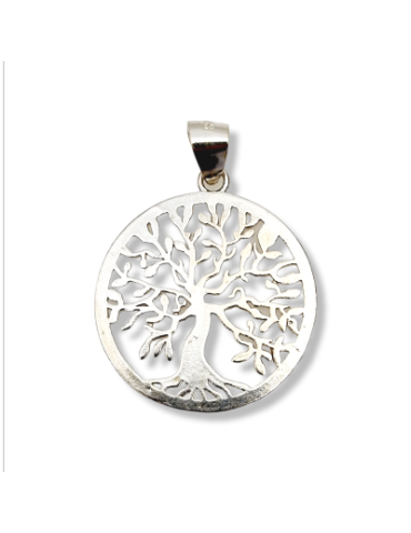 Carved Flower Life Pendant 925 Silver