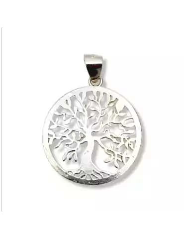 Carved Tree of Life Pendant 925 Silver