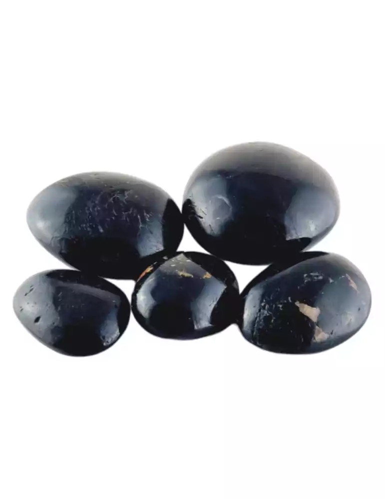 Black tourmaline pebbles A