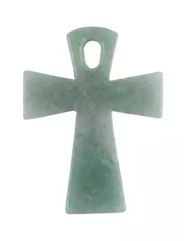 Pendentif croix Ankh aventurine A