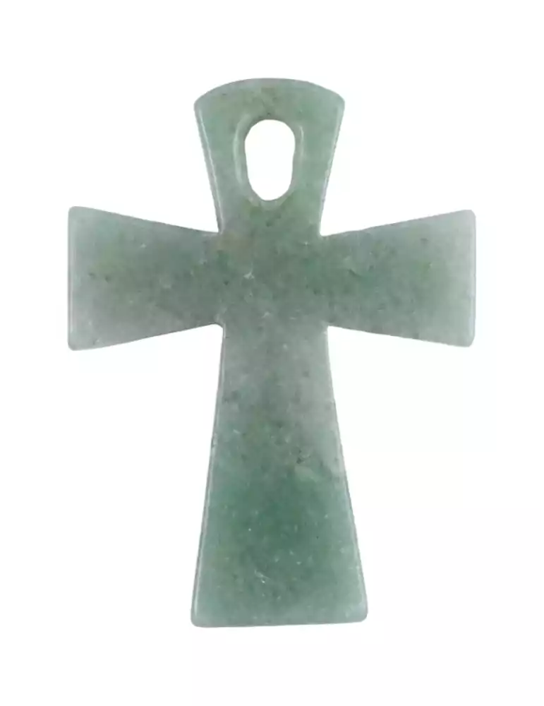 Pendentif croix Ankh aventurine A