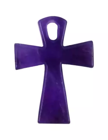 Amethyst Ankh Cross Pendant A